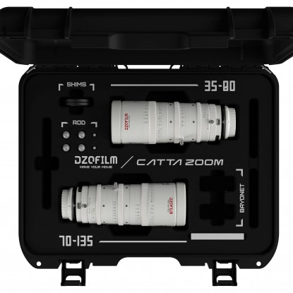 Catta 35-80 & 70-135mm T2.9 E-Mount Cine Zoom 2-Lens Bundle (White)