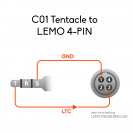 Tentacle to RED 4-pin Timecode Cable